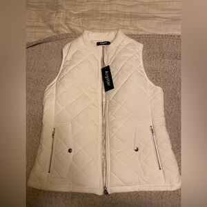 Women's Quilted white Vest